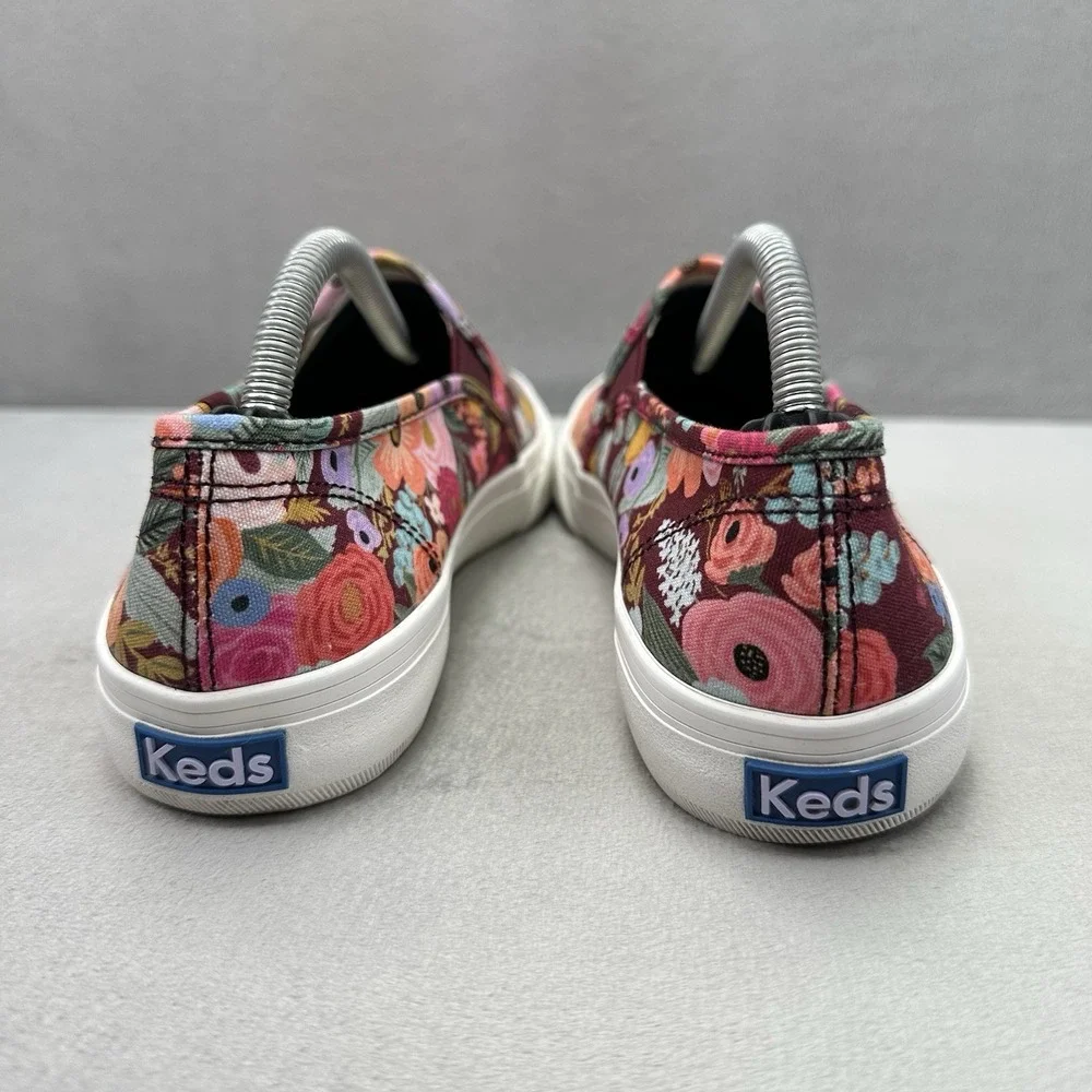 Keds x Rifle Paper Co Double Decker Womens Size 7 (W)‎ Shoes Burgundy Floral